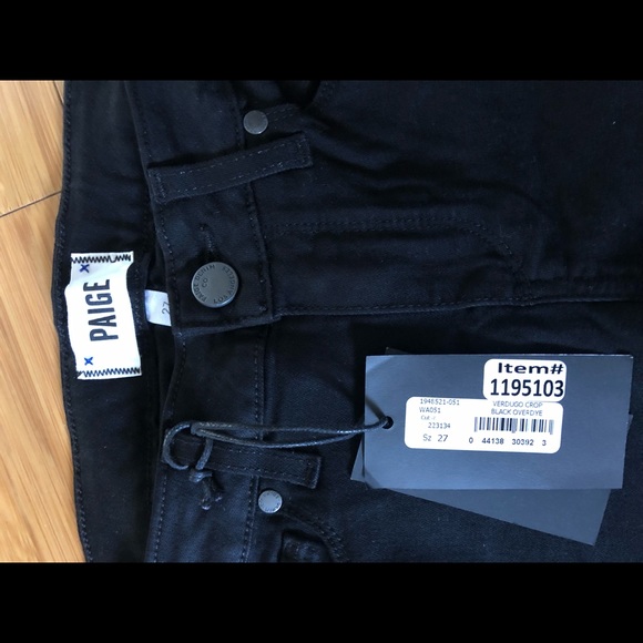 Paige Verdugo Crop Jeans. Black. Size 27. NWT - Picture 2 of 6